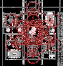 Mandala chakra overlaid on the floor plan